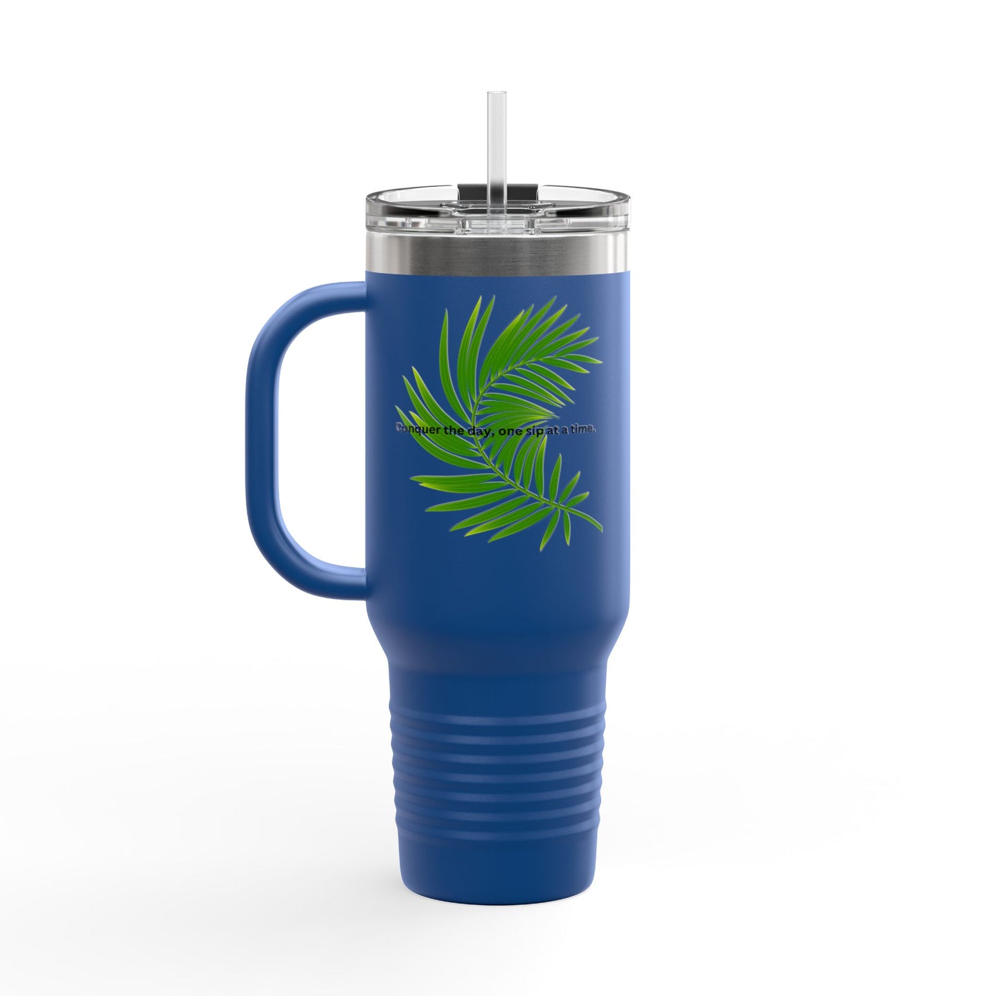 Tropical Vibe Insulated Travel Mug - 40oz with Inspirational Quote