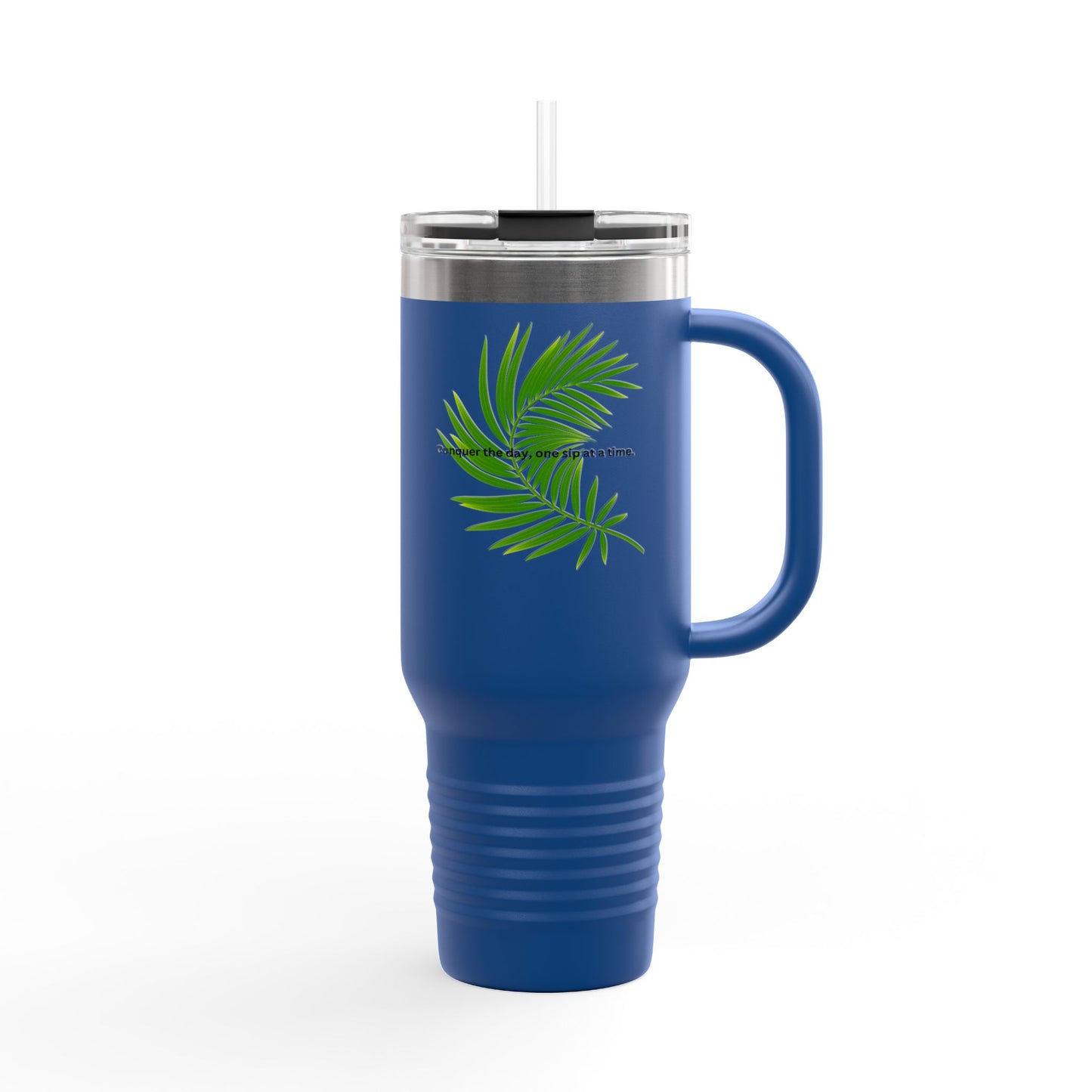 Tropical Vibe Insulated Travel Mug - 40oz with Inspirational Quote