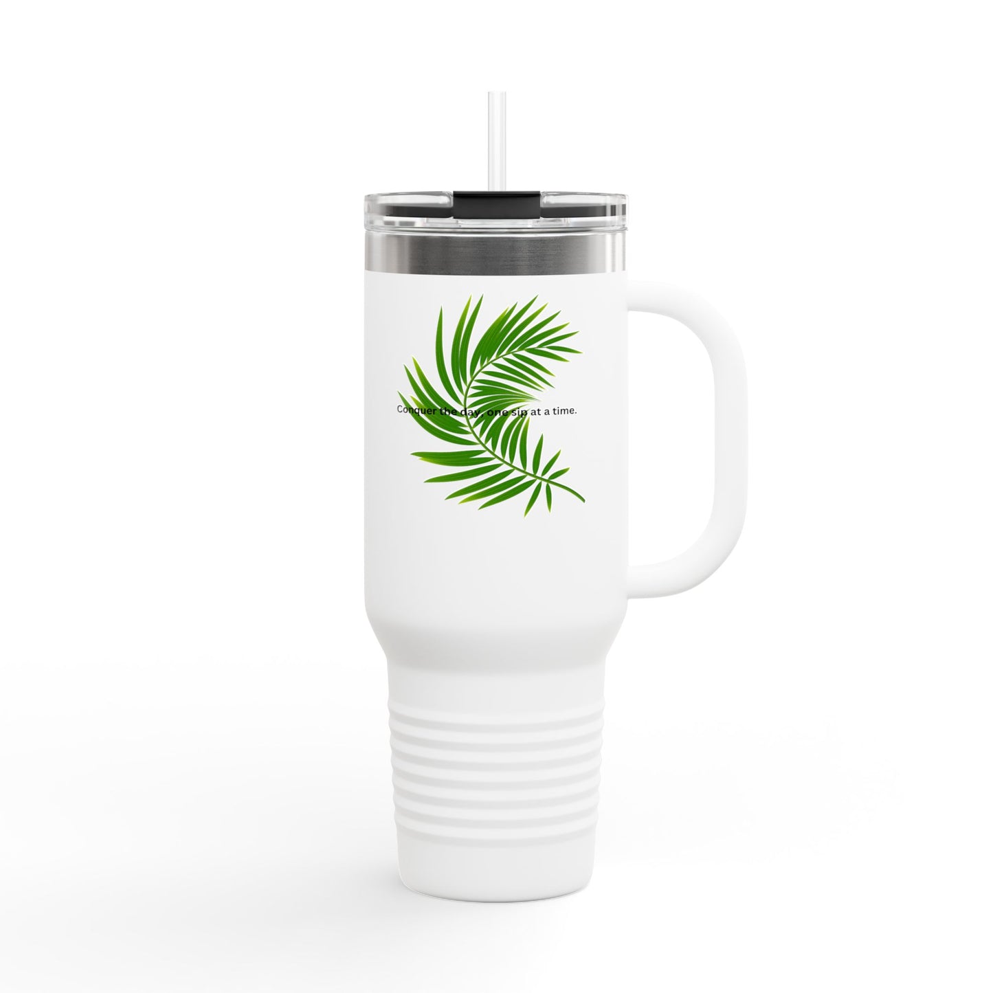 Tropical Vibe Insulated Travel Mug - 40oz with Inspirational Quote