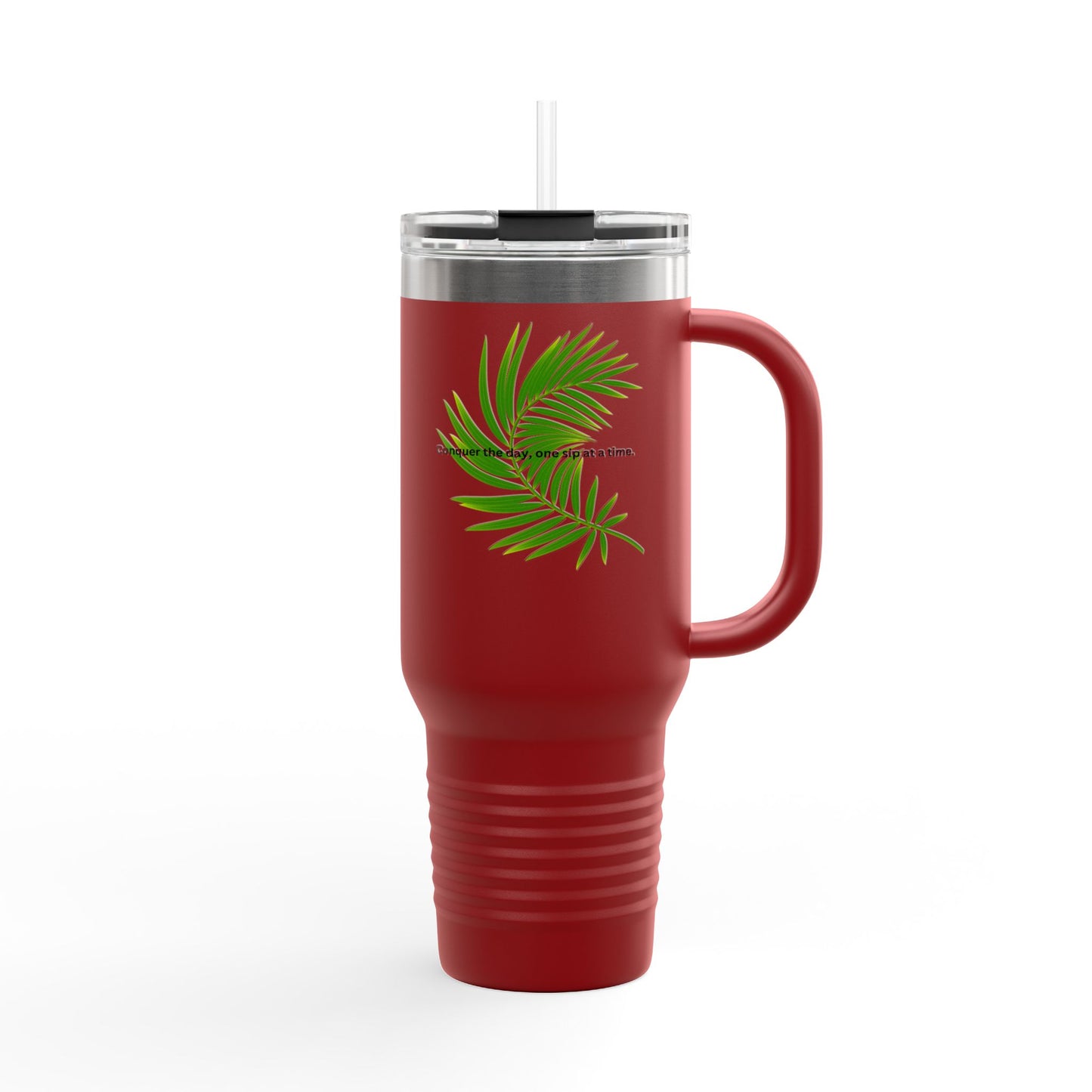Tropical Vibe Insulated Travel Mug - 40oz with Inspirational Quote
