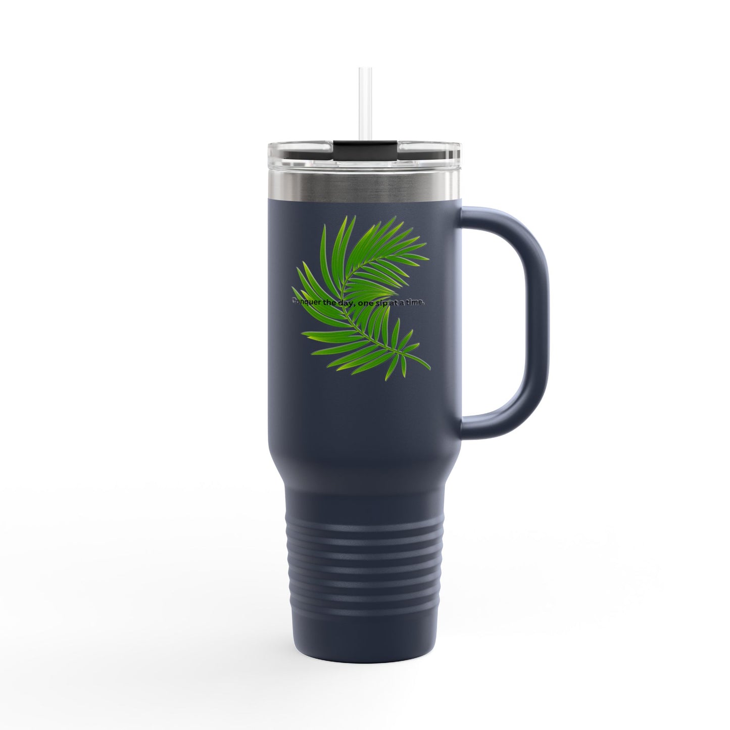 Tropical Vibe Insulated Travel Mug - 40oz with Inspirational Quote