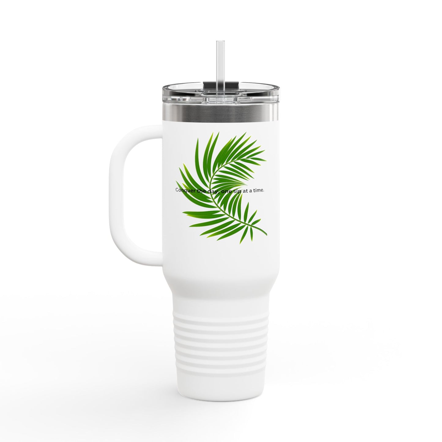 Tropical Vibe Insulated Travel Mug - 40oz with Inspirational Quote