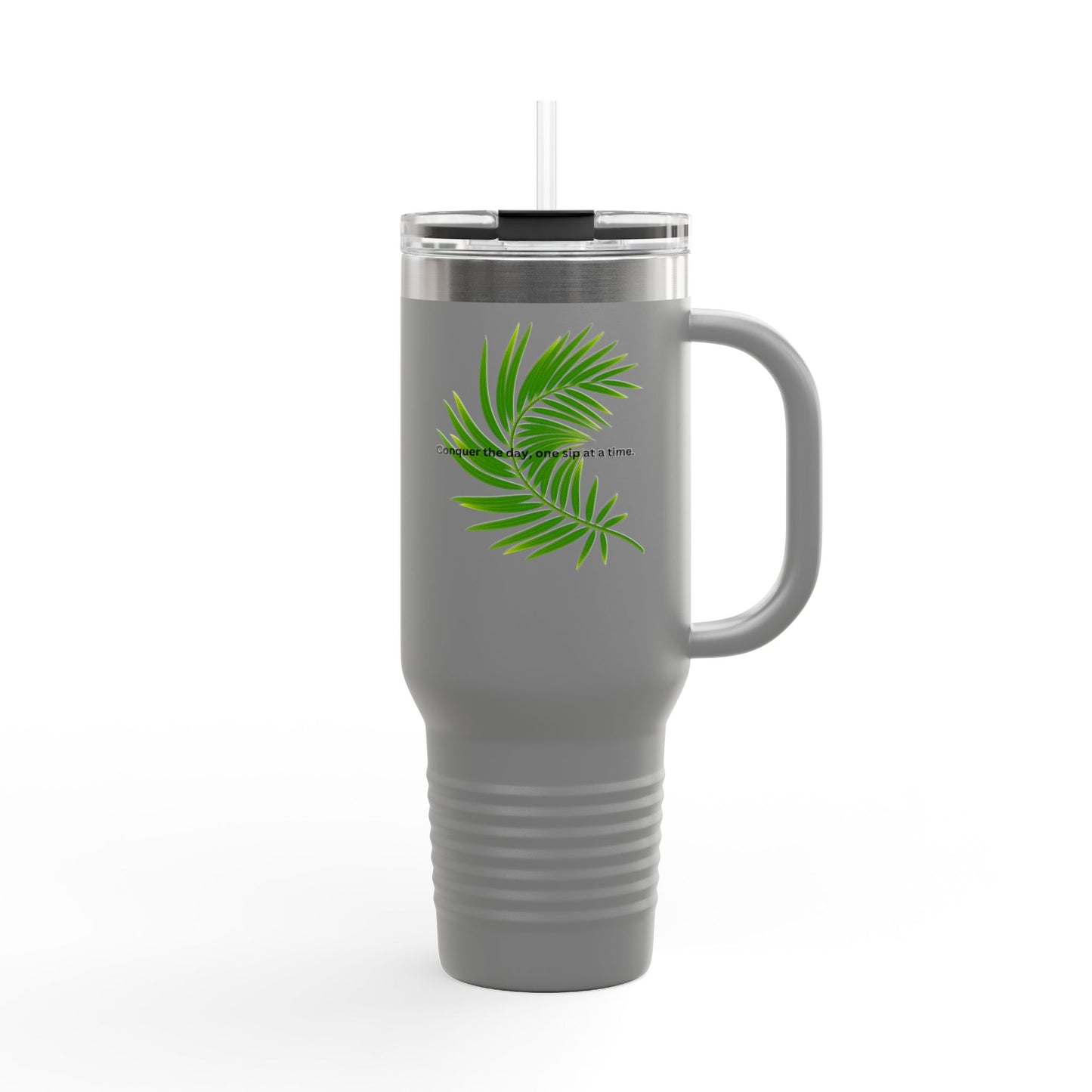 Tropical Vibe Insulated Travel Mug - 40oz with Inspirational Quote