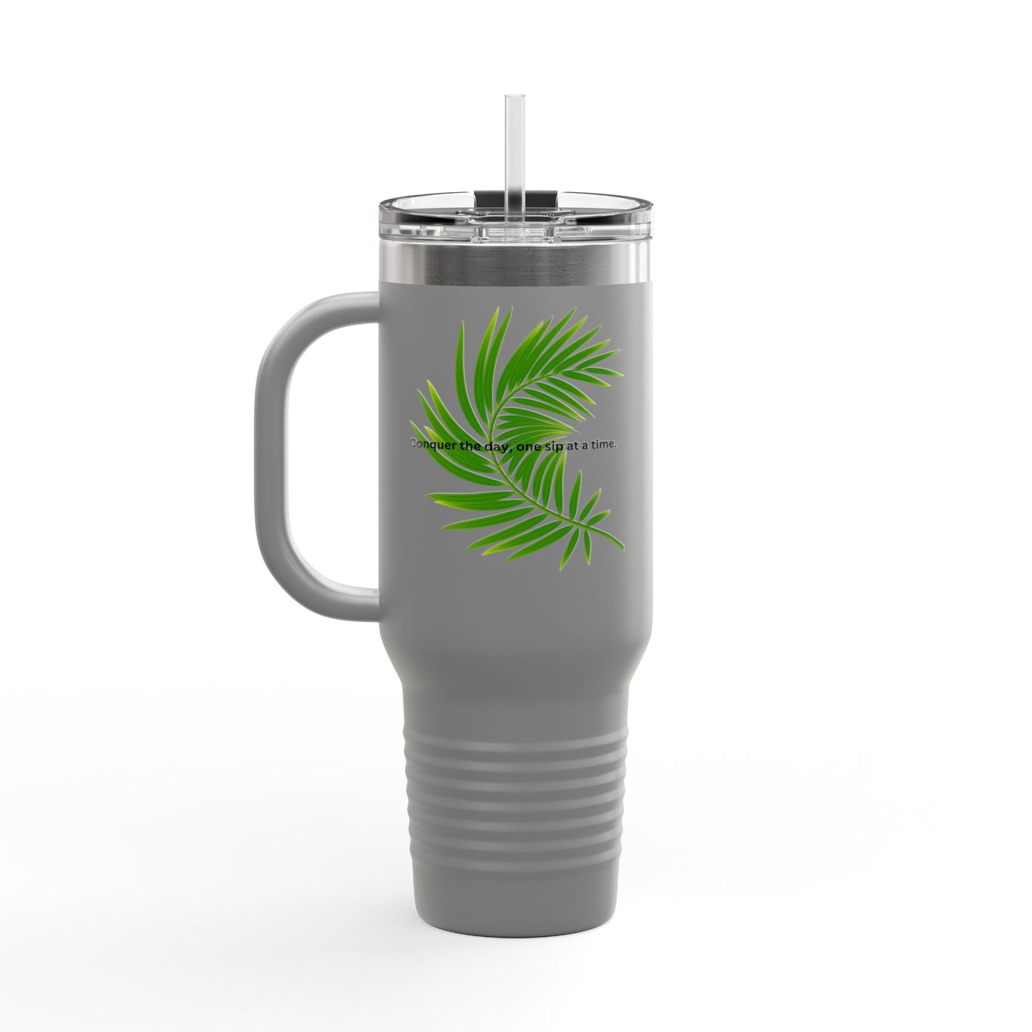 Tropical Vibe Insulated Travel Mug - 40oz with Inspirational Quote
