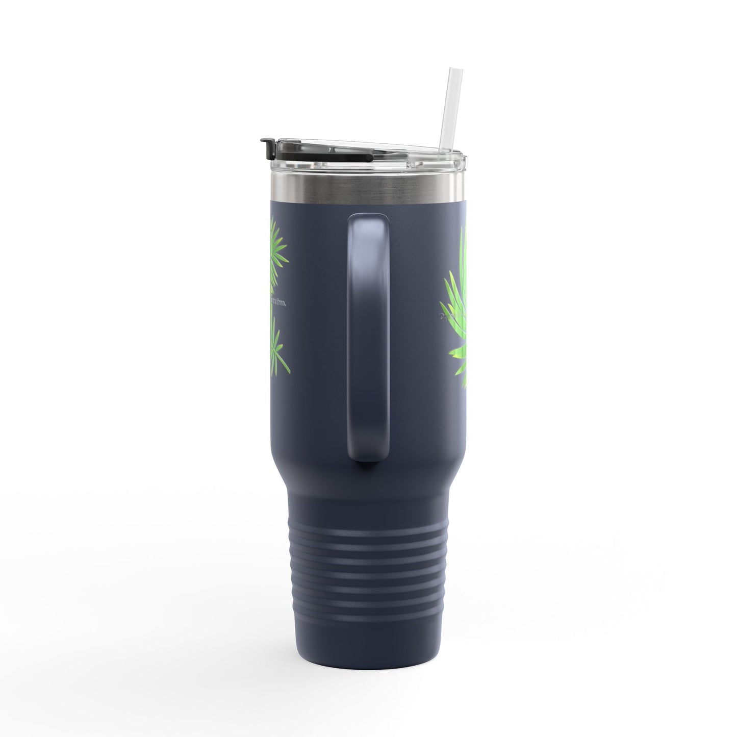 Tropical Vibe Insulated Travel Mug - 40oz with Inspirational Quote