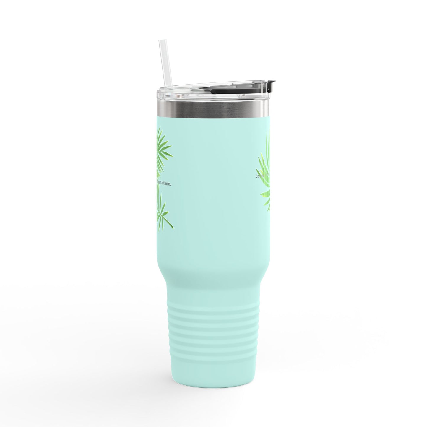 Tropical Vibe Insulated Travel Mug - 40oz with Inspirational Quote
