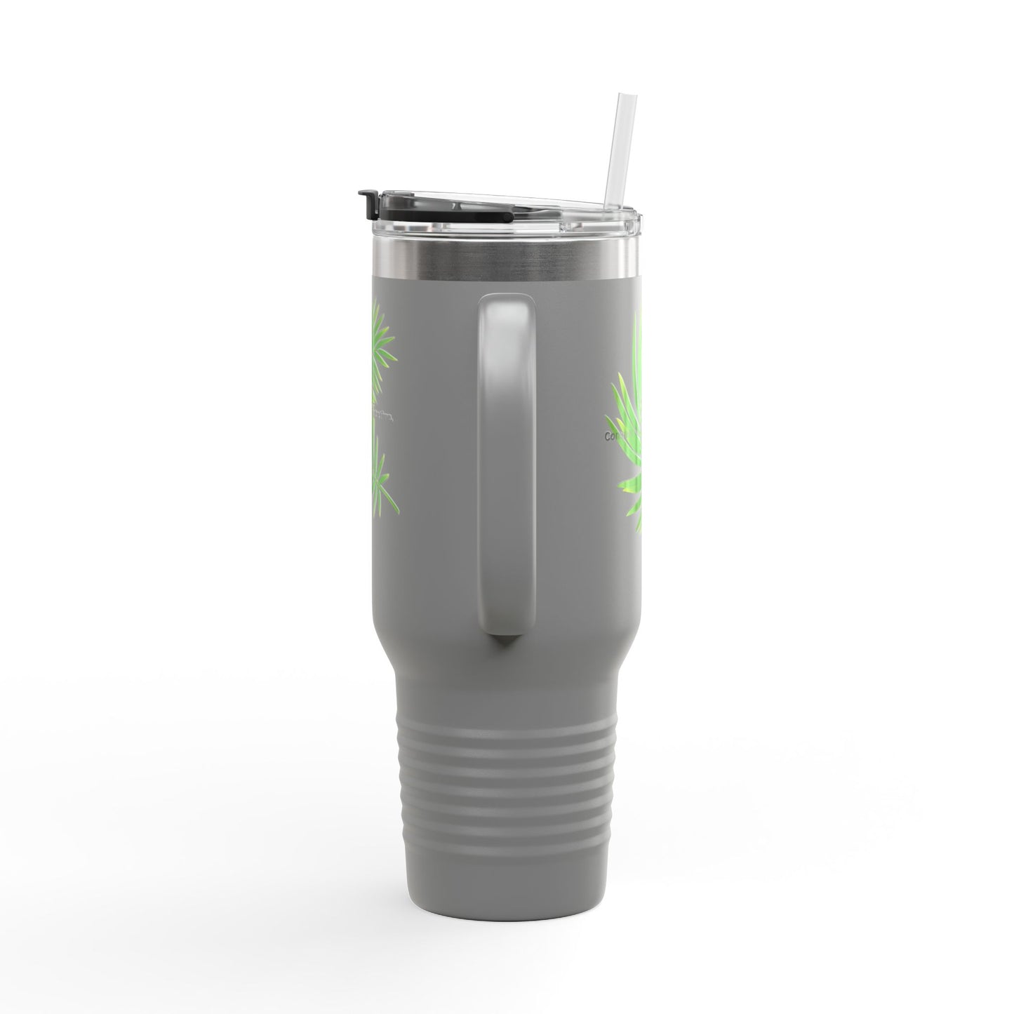 Tropical Vibe Insulated Travel Mug - 40oz with Inspirational Quote