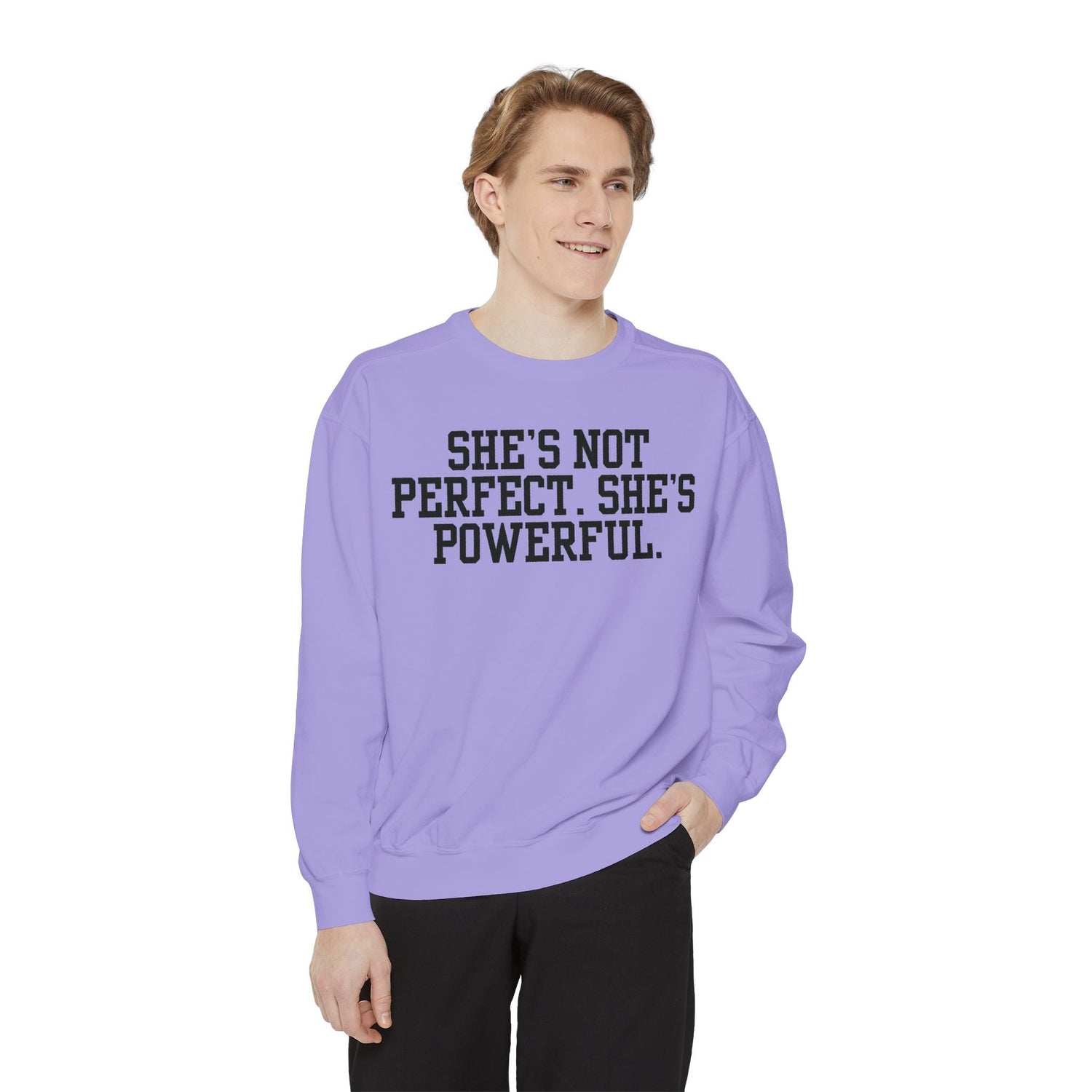 Empowerment Unisex Sweatshirt - She's Not Perfect. She's Powerful.