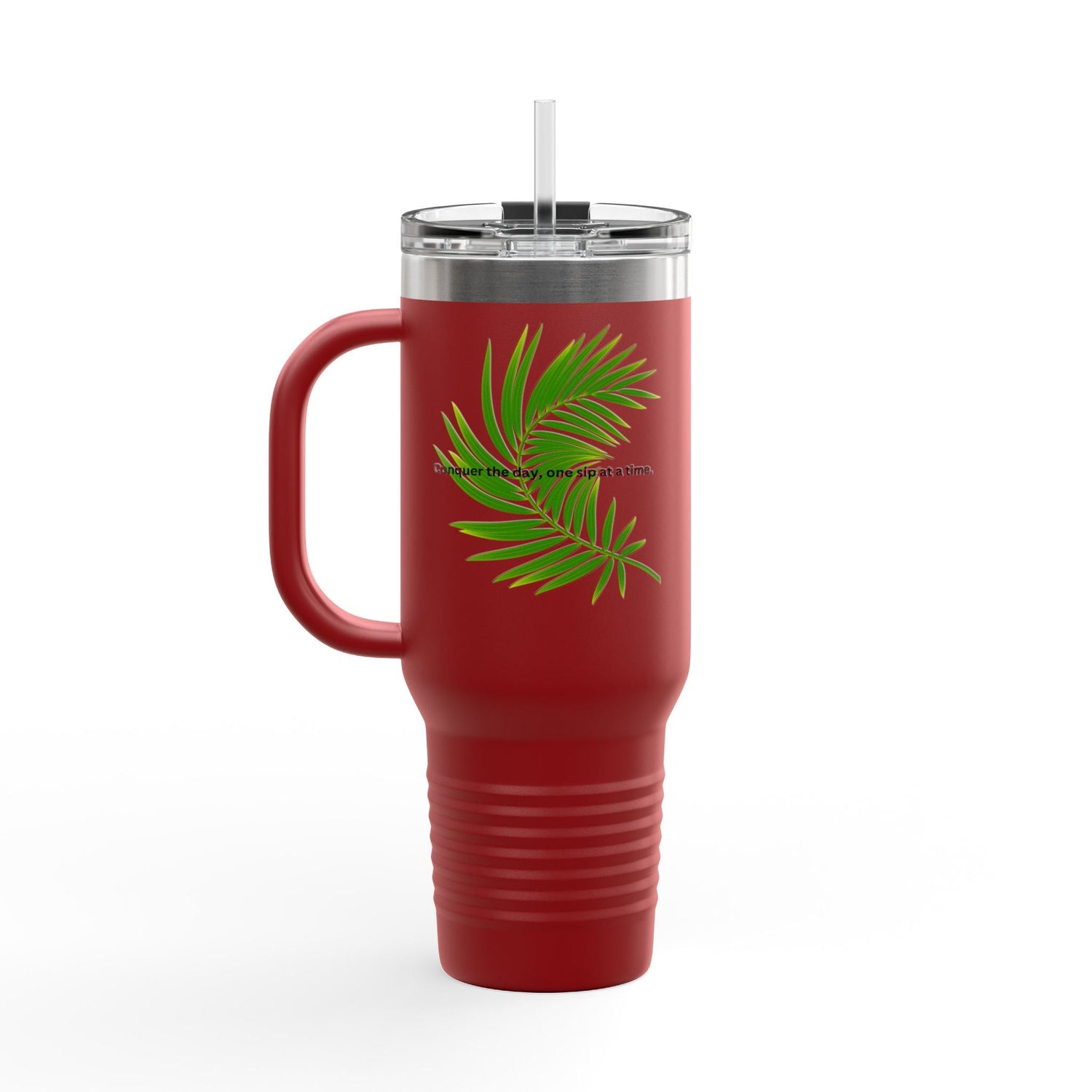 Tropical Vibe Insulated Travel Mug - 40oz with Inspirational Quote